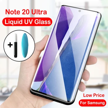 3D UV Täis Liimi Klaasi Samsung Galaxy Märkus 20 Ultra Ekraani Kaitsekile Samsung S20 Ultra S10E Lisa 10 Pluss Klaas Protector
